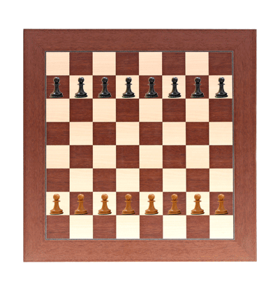 Place all the pawns on the front squares, so that they can declare the war.