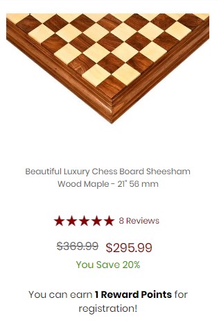 Beautiful Luxury Chess Board Sheesham Wood Maple - 21