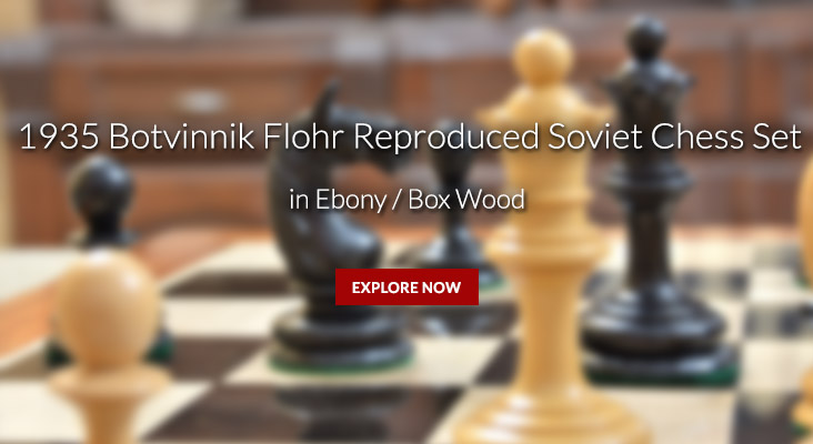 1935 Botvinnik Flohr Reproduced Soviet Chess Set