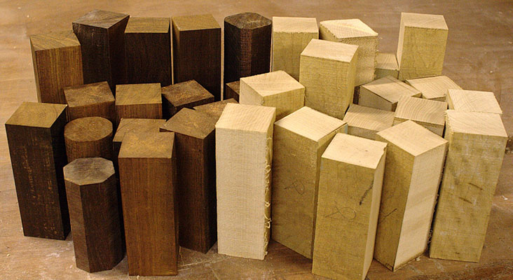 Materials used for making wooden chess sets 