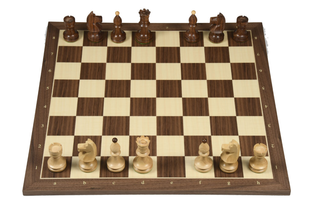 Placing different chess pieces on a chess board
