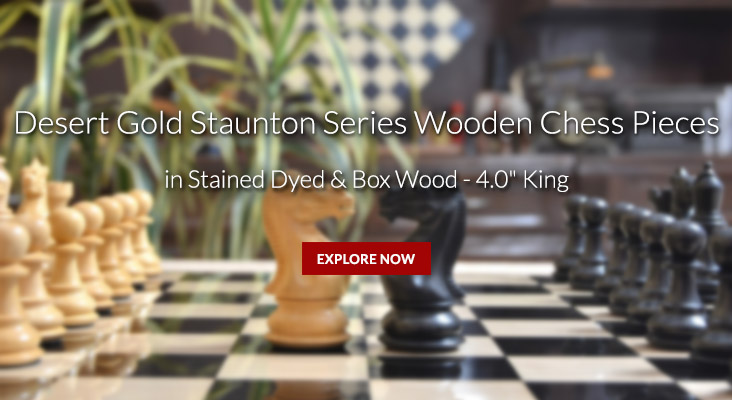 Desert Gold Staunton Series Wooden Chess Pieces