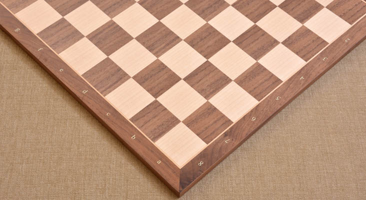 Standard Walnut Maple Wooden Chess Board with Notations