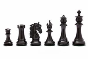 The French Warrior Luxury Chess Set in Ebony & Box Wood