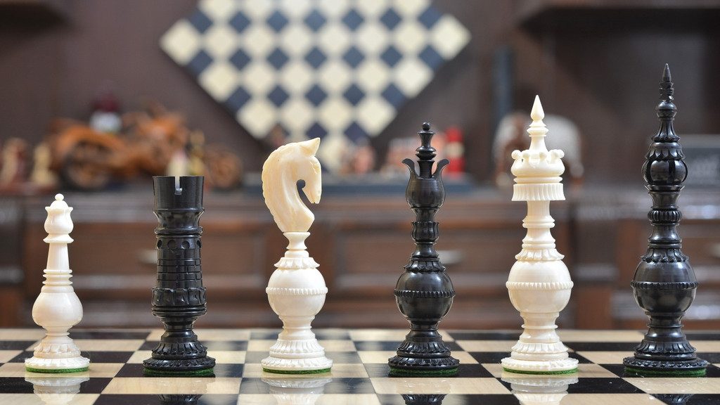 The Majestic Series Camel Bone Chess Set