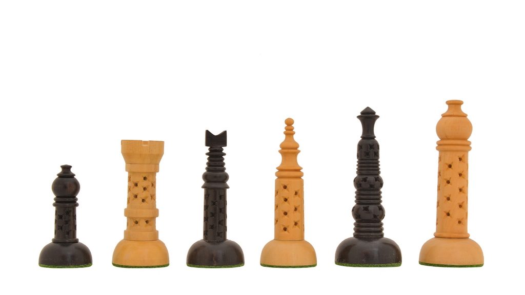 The 19th Century Anglo Indian Handcarved Series Chess Set