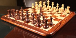 Desert Gold Chess Men Set in Sheesham & Box Wood with Board