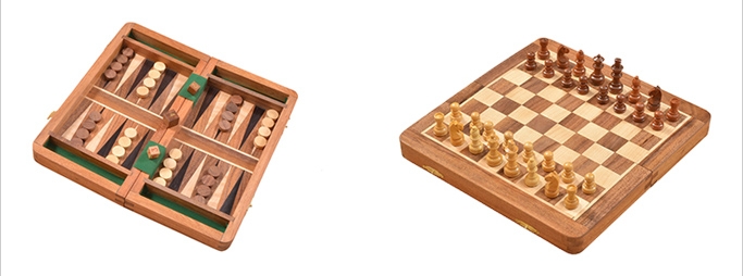 2 in 1 Travel Series Folding Magnetic Chess Set