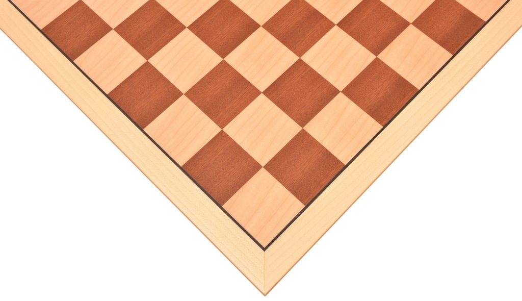 Wooden Deluxe Sapele & Sycamore with Matte Finish Chess Board