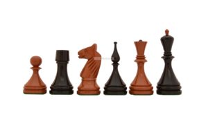 Reproduced 1961 Soviet Championship Baku Chess Set in Lacquer Finish Golden Dyed