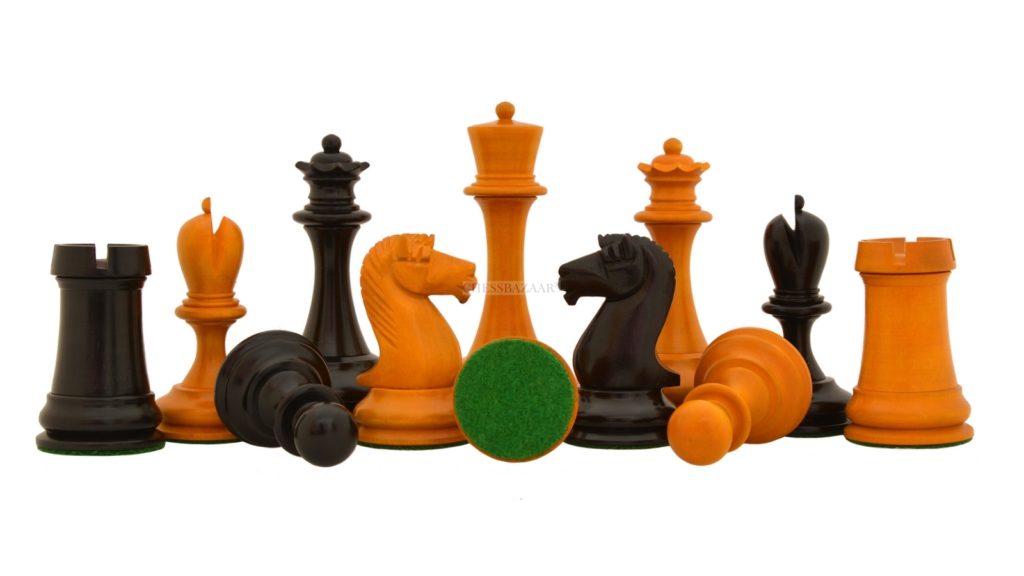 Buy Reproduced B & Co 1860s Antique Chess Set in Ebony / Antiqued Box wood Online