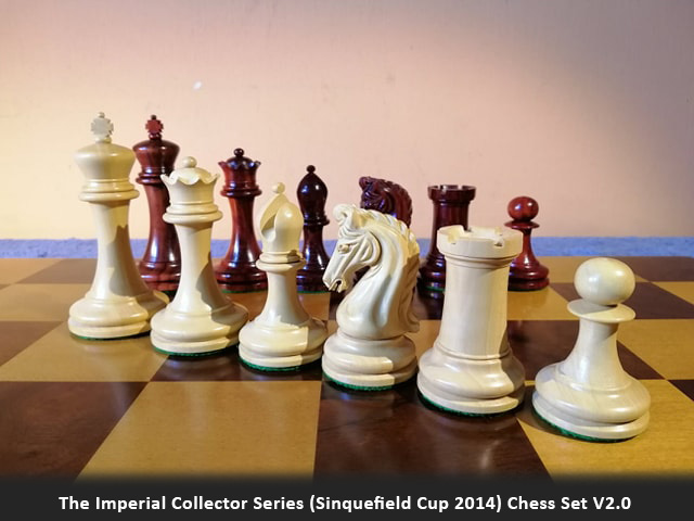 The Imperial Collector Series (Sinquefield Cup 2014) Chess Set V2.0 in Bud Rose Wood & Box Wood - 3.75" King