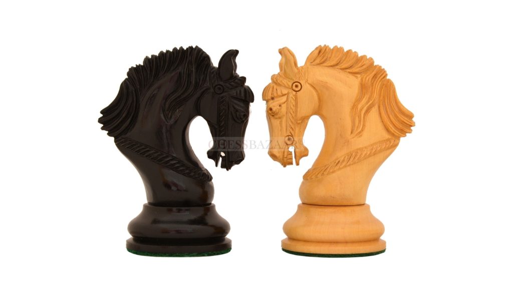 The Excalibur Luxury Artisan Series Chess Set in Ebony / Box Wood - 4.6" King
