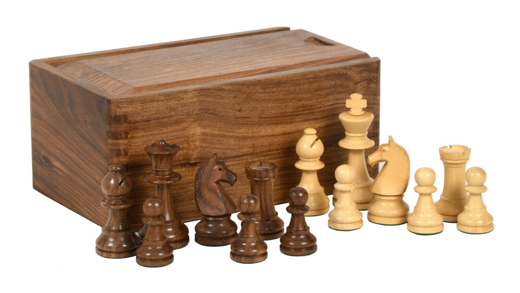 Chavet chessmen in Sheesham and boxwood