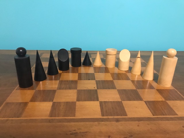 Geometric Minimalist Pattern Seamless Design Chess Pieces