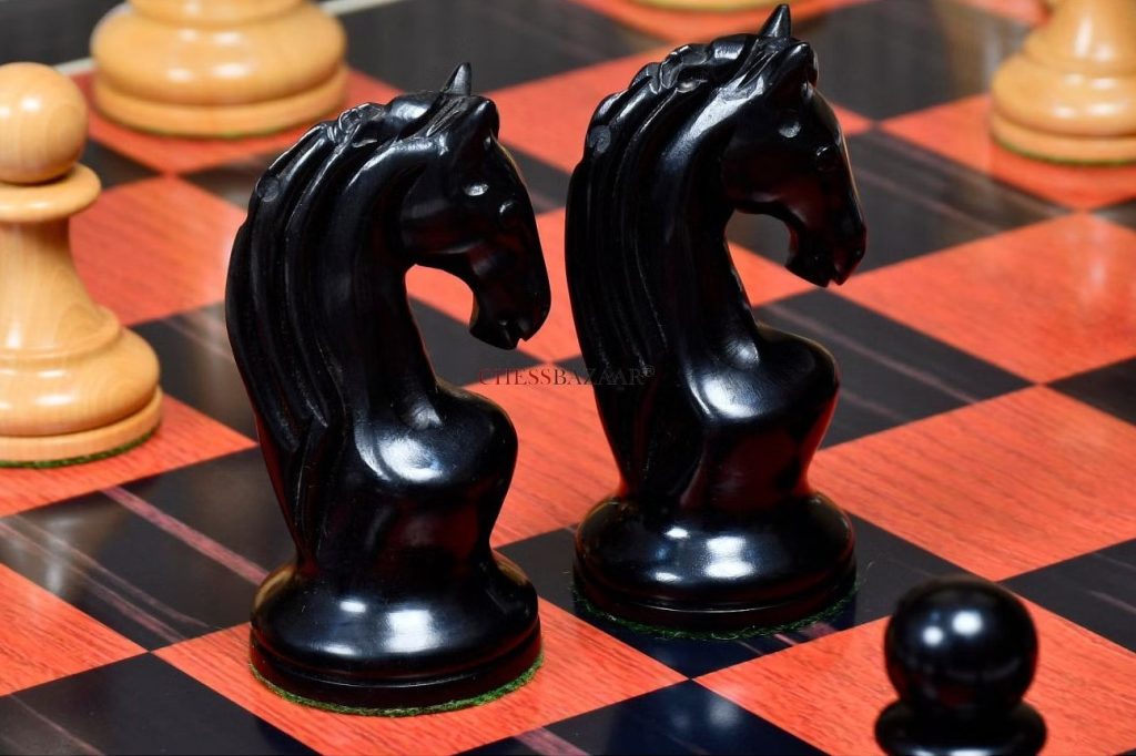 Best Value Staunton tournament chess pieces - black and cream plastic –  American Chess Equipment