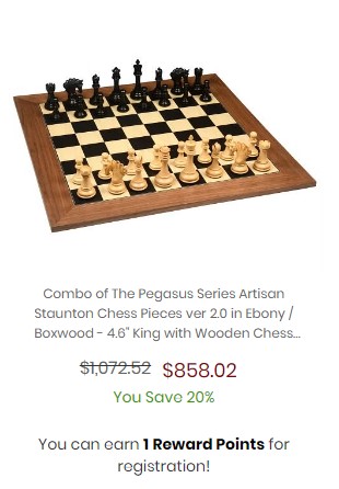 Combo of The Pegasus Series Artisan Staunton Chess Pieces ver 2.0