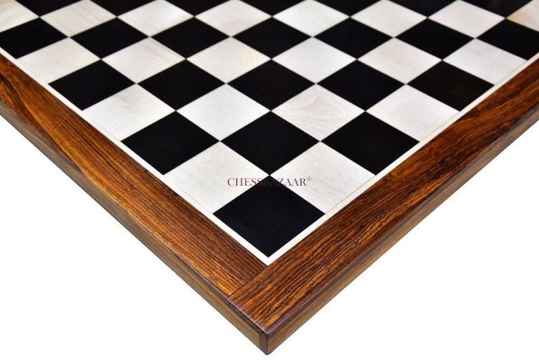 Wooden Chess Board in Ebony Wood and Maple