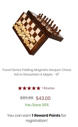 Travel Series 10 inch - Chess Set Under 100 Dollar