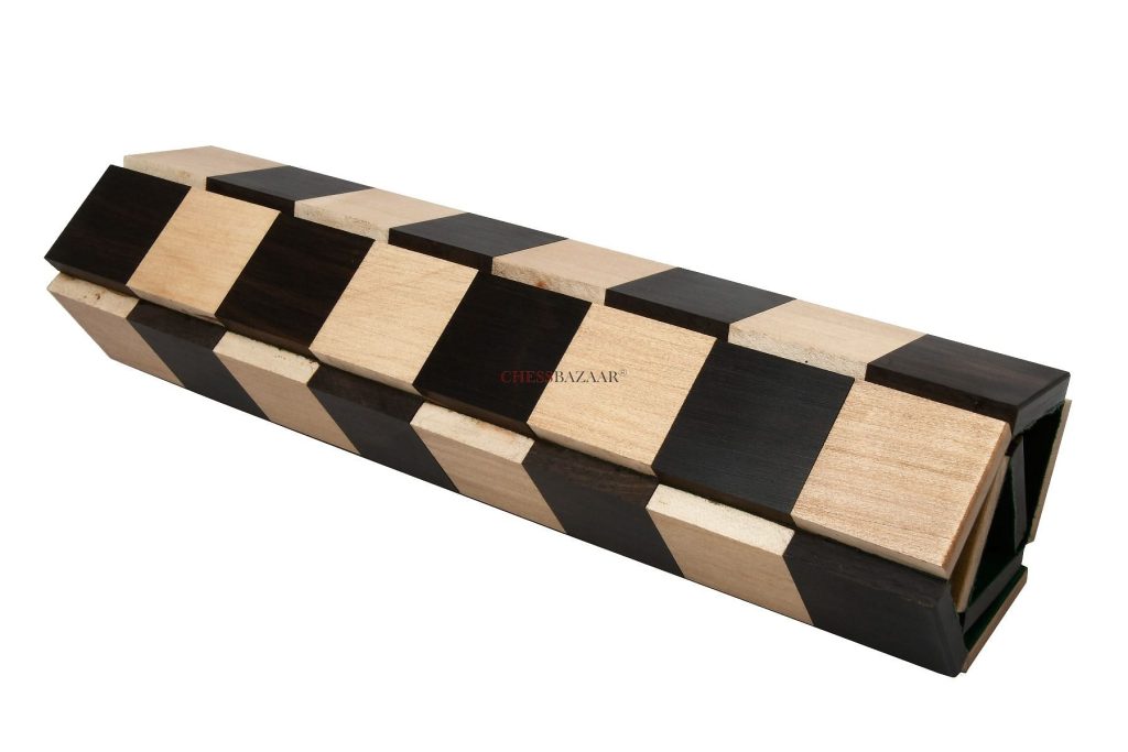 Folding Solid Wood Chess Board In Ebony Wood & Maple Wood