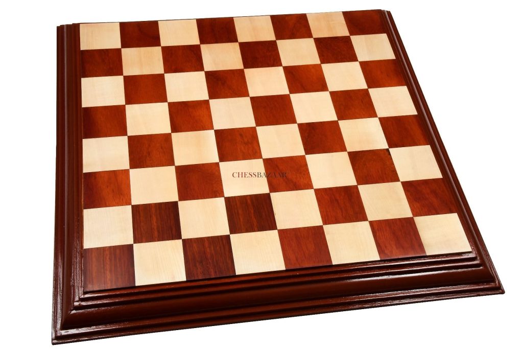 Custom Contemporary Chess Board - African Palisander / Maple Burl - 2.5  Squares