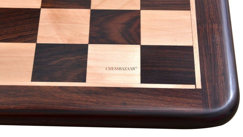 21 Large Wooden Chess Board Rosewood & Maple Square 55mm Handmade