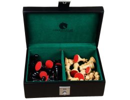 GENUINE LEATHER STORAGE BOX FOR 3-4 inch chess set