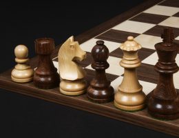 Tournament Series Staunton Chess Pieces with German Knight in Sheesham & Box Wood