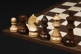 Tournament Series Staunton Chess Pieces with German Knight in Sheesham & Box Wood