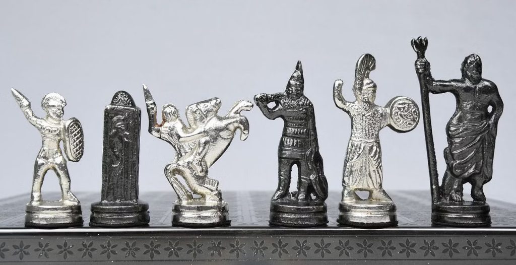 The Alexander Series Metal Chess Set