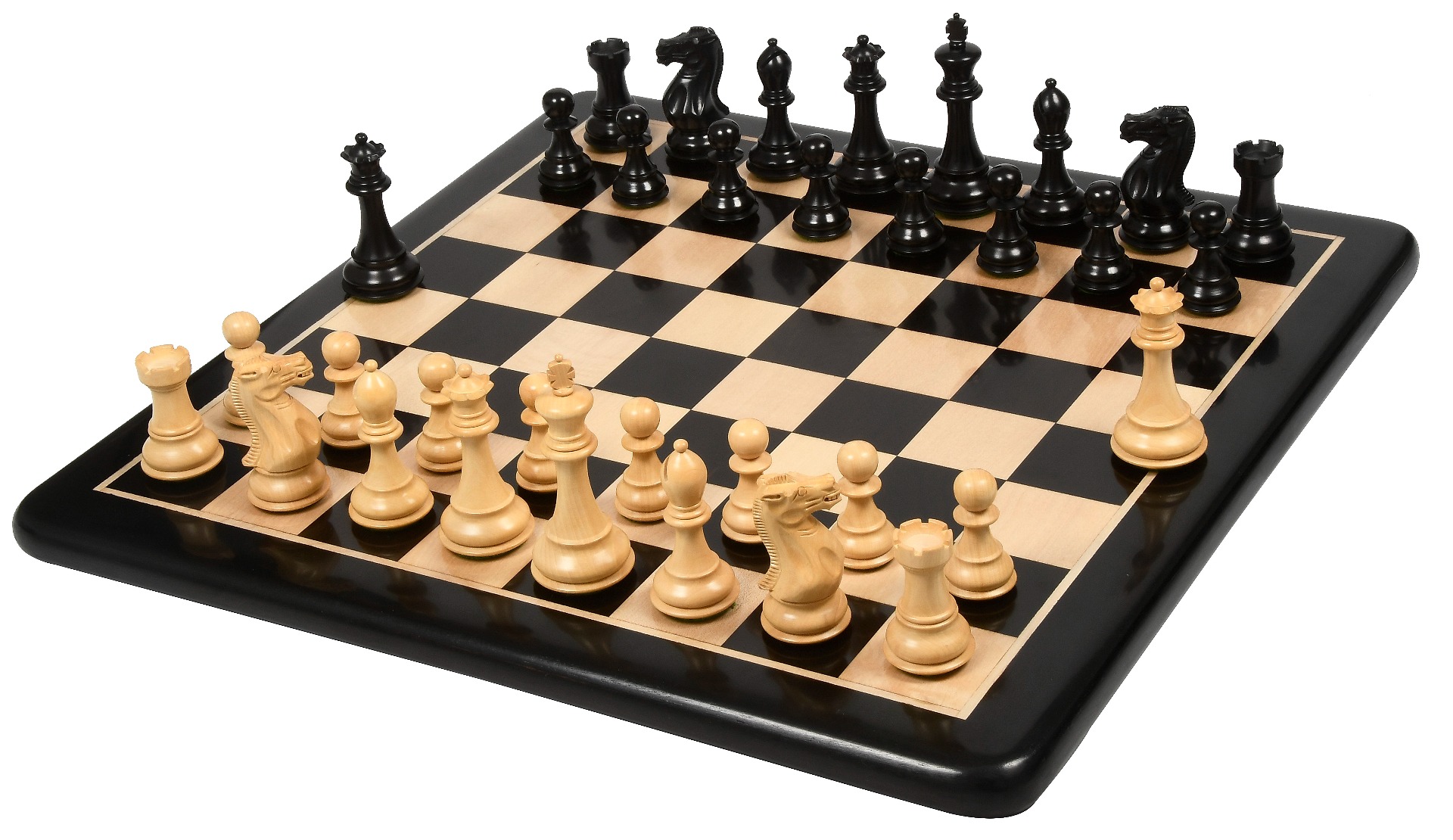 4.0" King Chessbazaar Desert Gold Chess Set in Sheesham wood & Box Wood with 