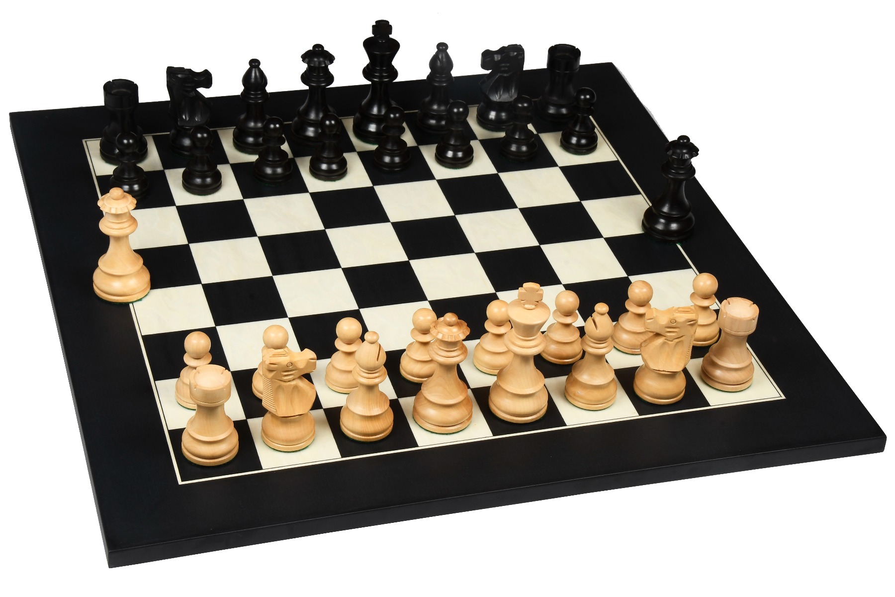 3.6" King Box Wood Repro 90s French Tournament Chess Pieces V2.0 in Sheesham 