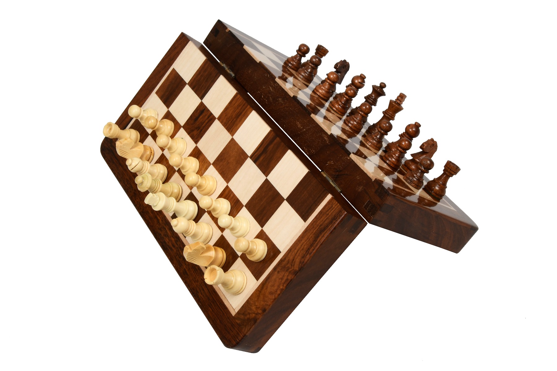 2 Additional Queens Chess for Adults YHYH Chess Folding Magnetic Travel Chess Set，Lightweight for Easy Carrying Gift for Chess Lovers and Learners Color : Wood Color, Size : Large