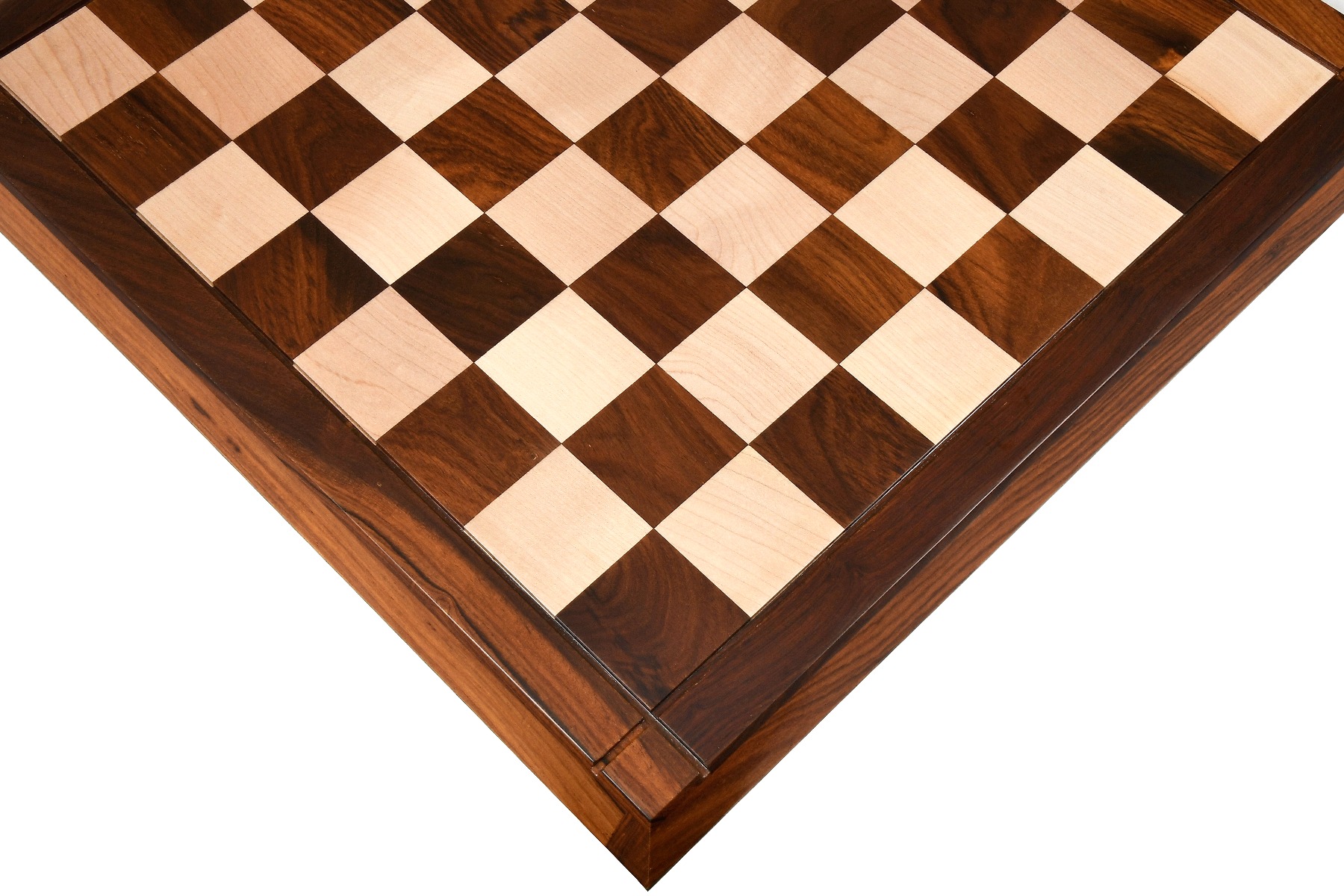10" Wooden Magnetic Chess set Travel Sheesham wood Golden Rosewood