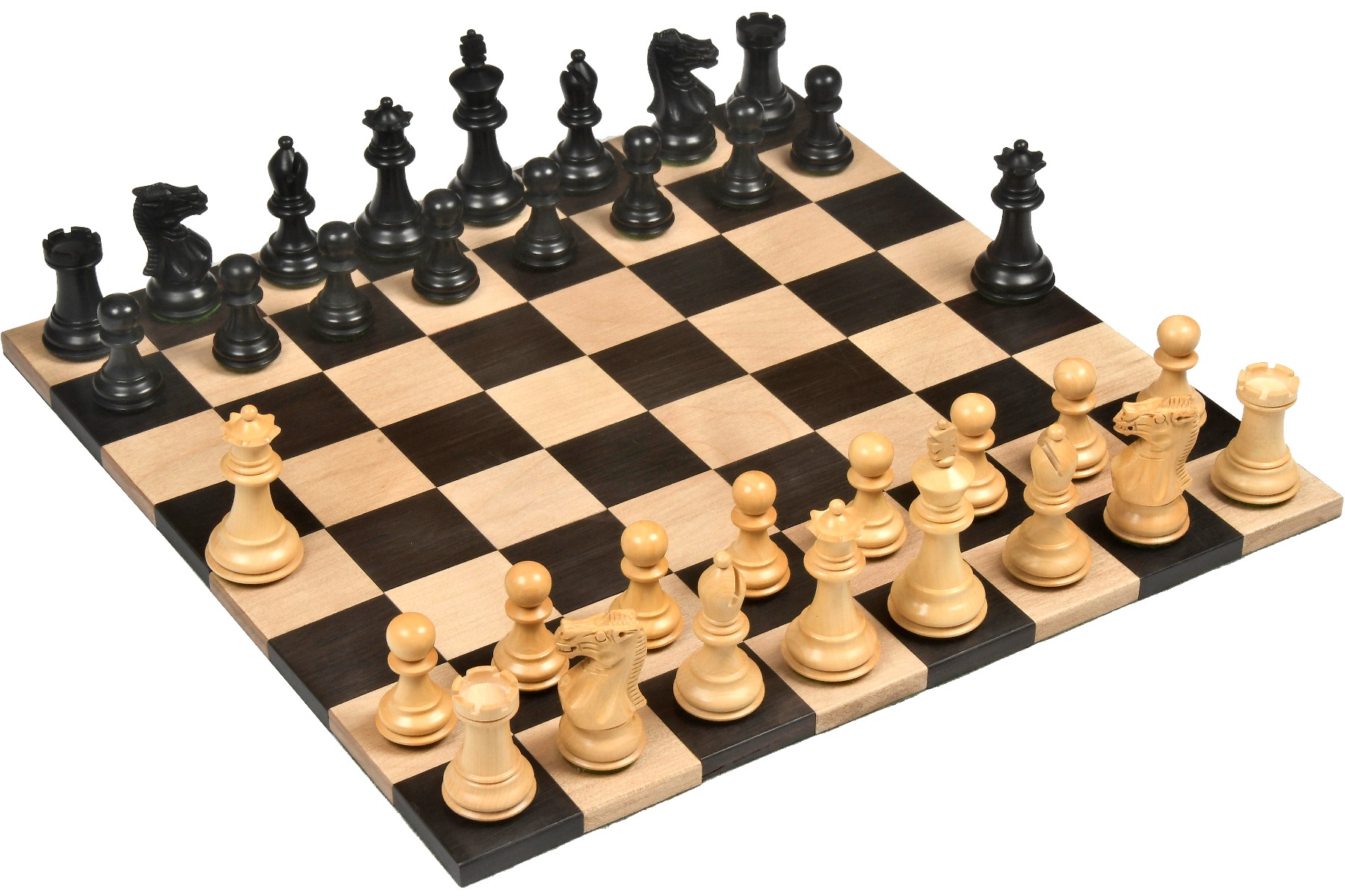 Wooden Chess Set with Folding Chess Board and Game Piece Diameter 40mm 