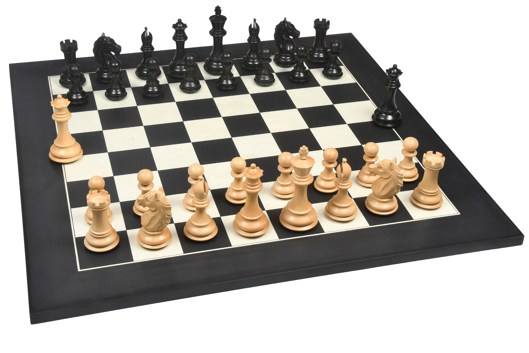 4" King Staunton BRIDLED Knight SHEESHAM WOOD Chess Men Set NO BOARD 4 QUEENS 