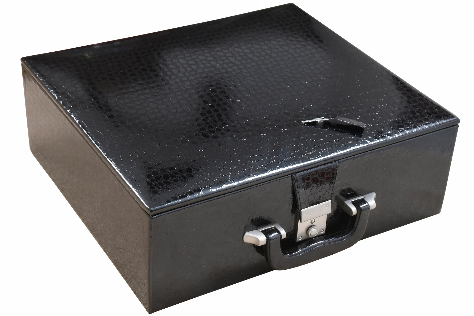 Crocodile Pattern Hi-Gloss Leatherette Chess Set Storage box 4.2" 4.7" pieces 