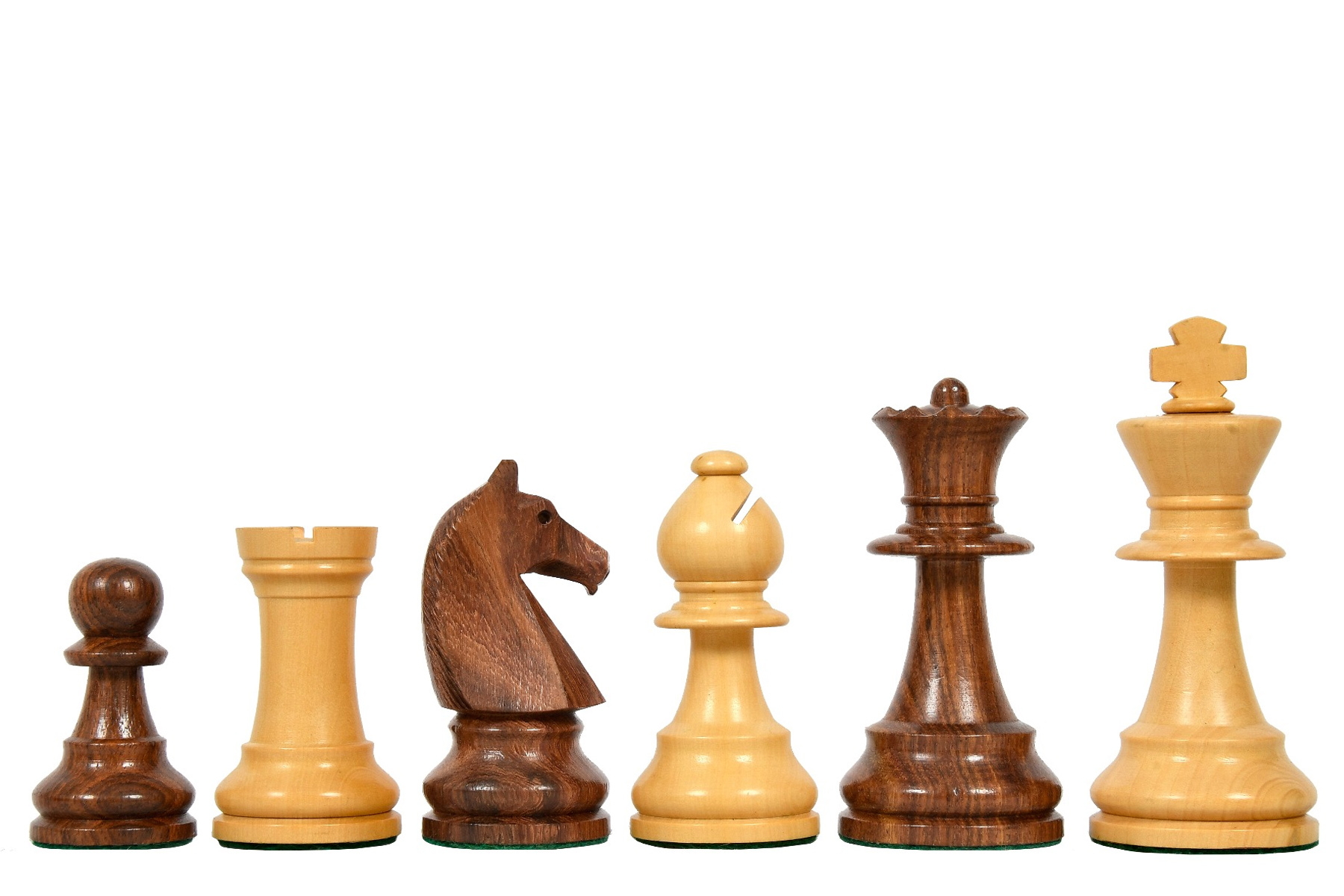 Repro 90s French Tournament Chess Pieces V2.0 in Sheesham Box Wood 3.6" King 