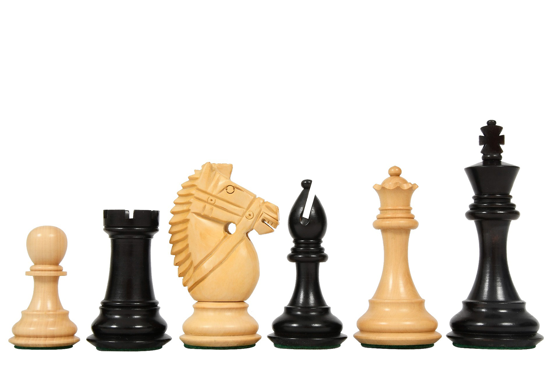 4" King Staunton BRIDLED Knight SHEESHAM WOOD Chess Men Set NO BOARD 4 QUEENS 