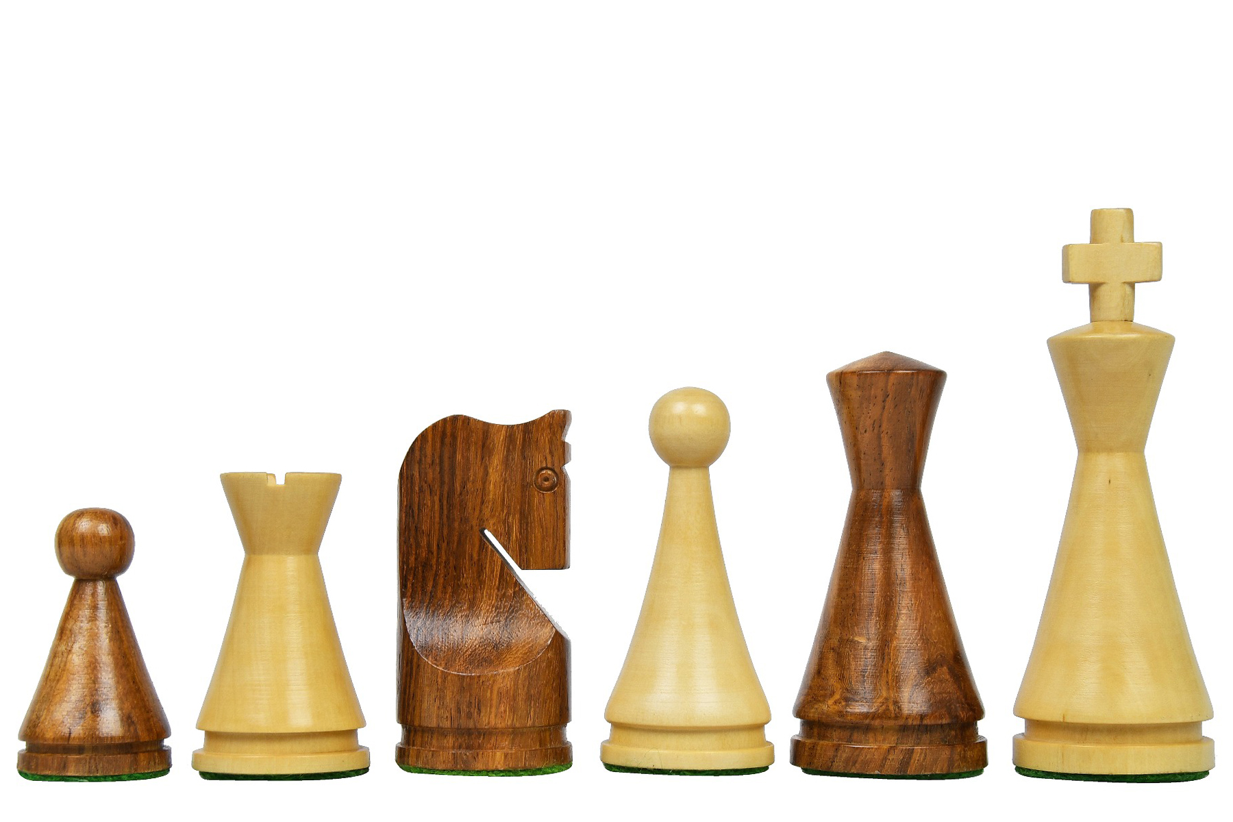 4 QUEENS 4" King Staunton BRIDLED Knight SHEESHAM WOOD Chess Men Set NO BOARD 