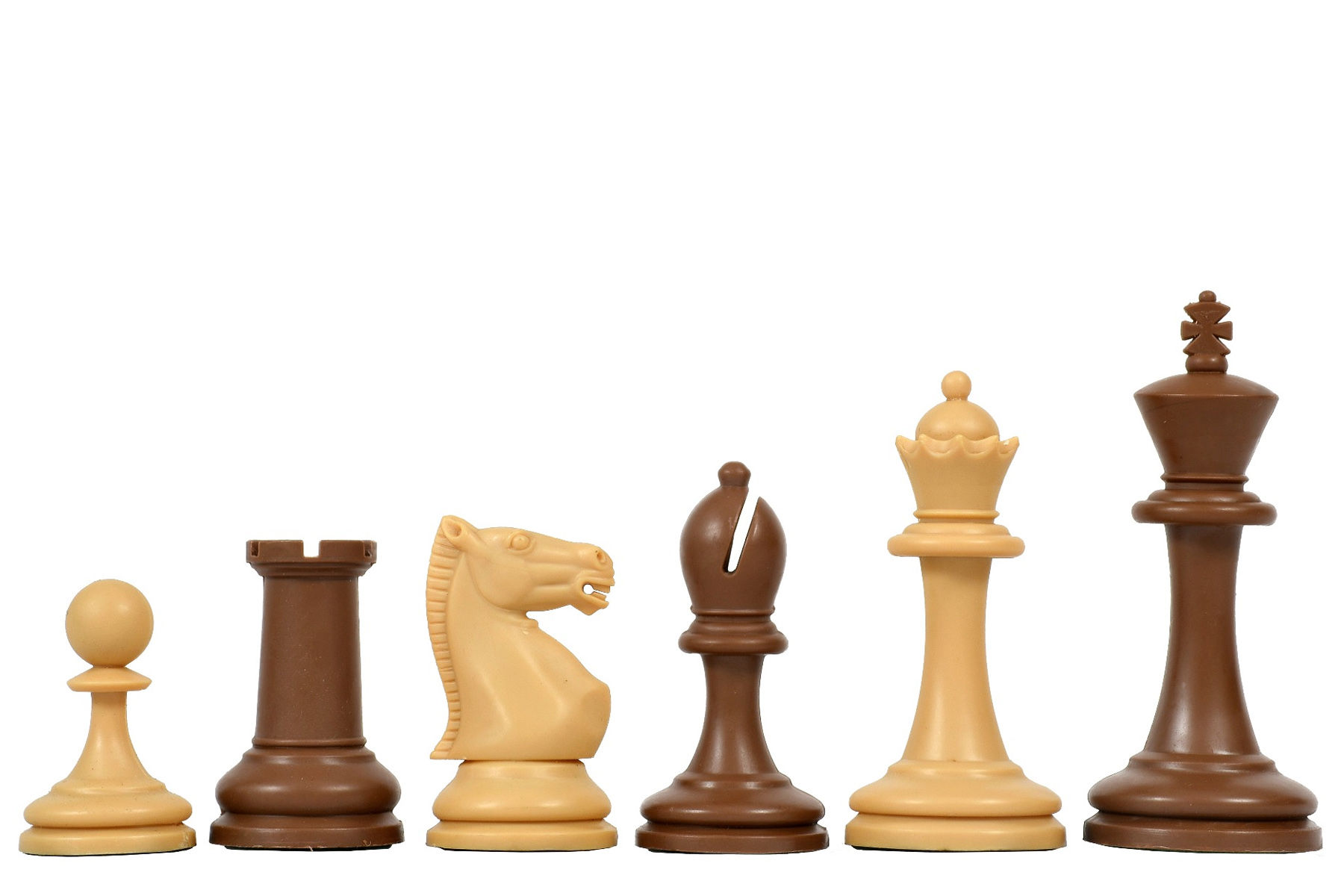 wooden board and plastic pieces. Level chess 