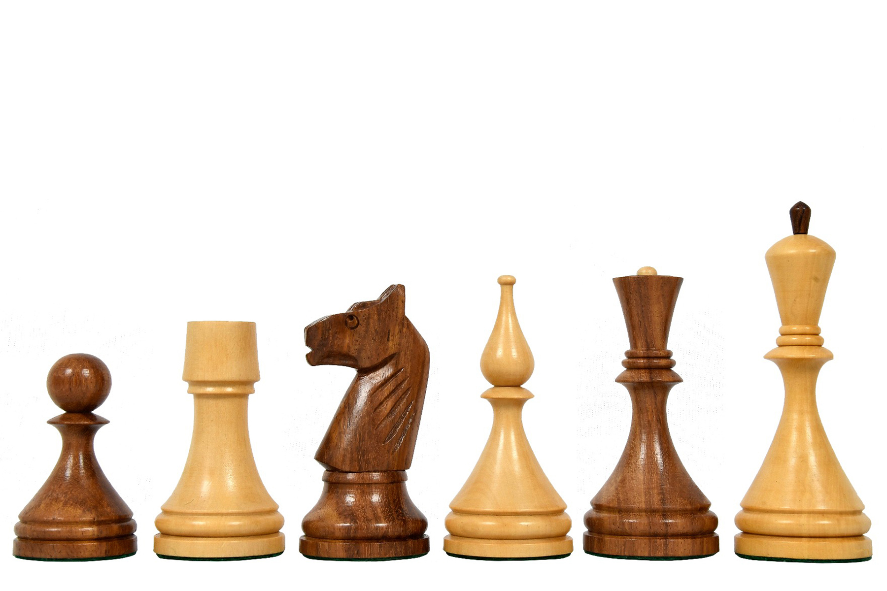 Reproduced 1961 Soviet Championship Baku Chess Set in Ebonized Boxwood 4” King 
