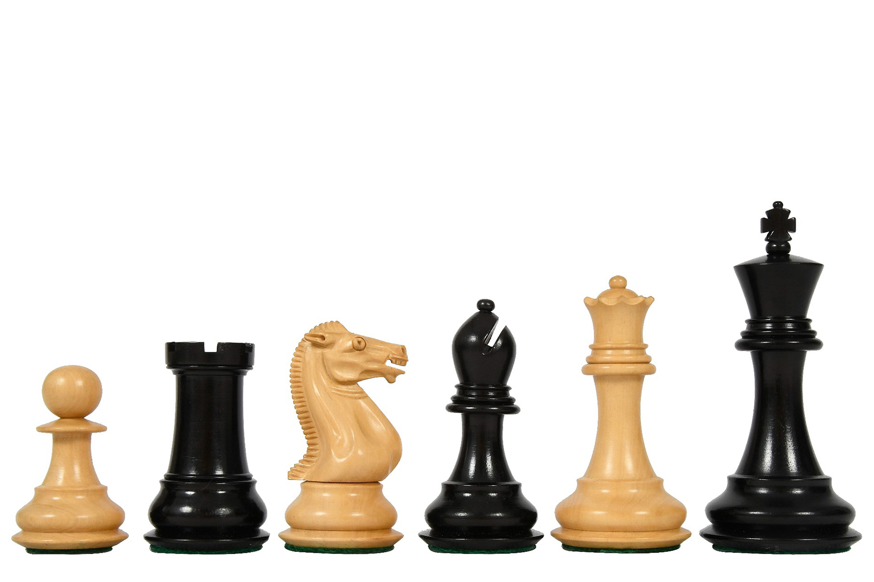 Wooden Chess Tournament Staunton Standard size Chessmen Pieces Only Storage Bag 