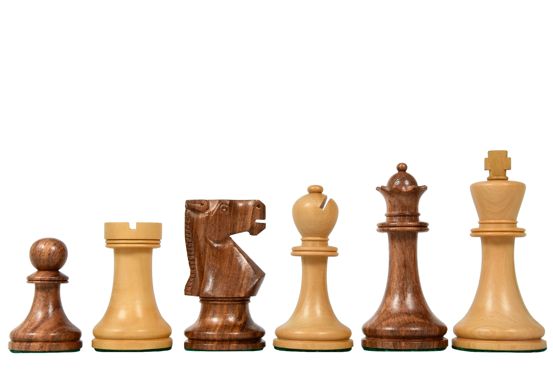 Filz King 83mm/8.3cm Staunton Klassisch Holz Schach Pieces-Chessmen Gewichtet 