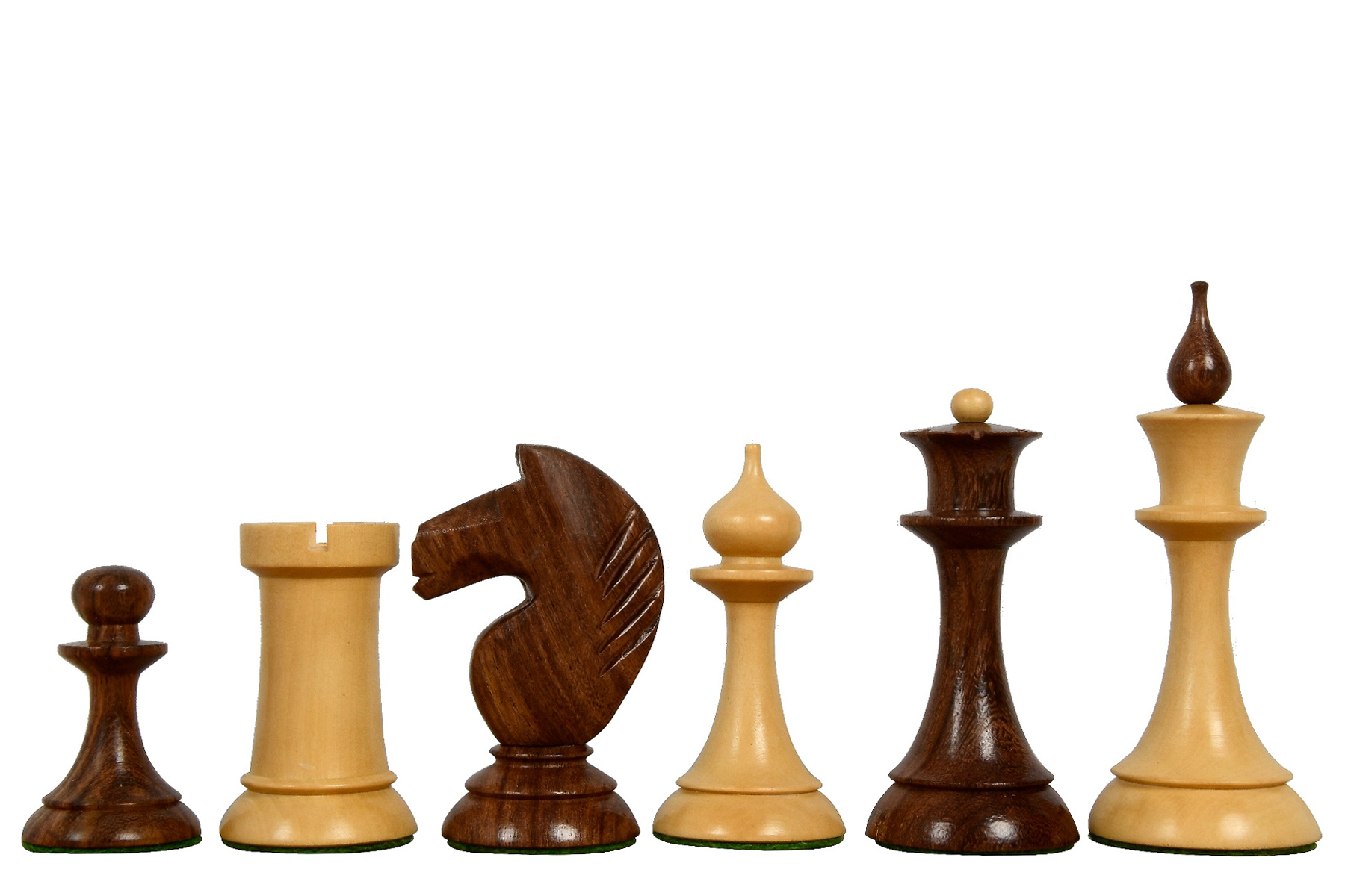 Fierce Knight Staunton handgeschnitzte Sheeshamholz Schachfiguren chessbazaar 